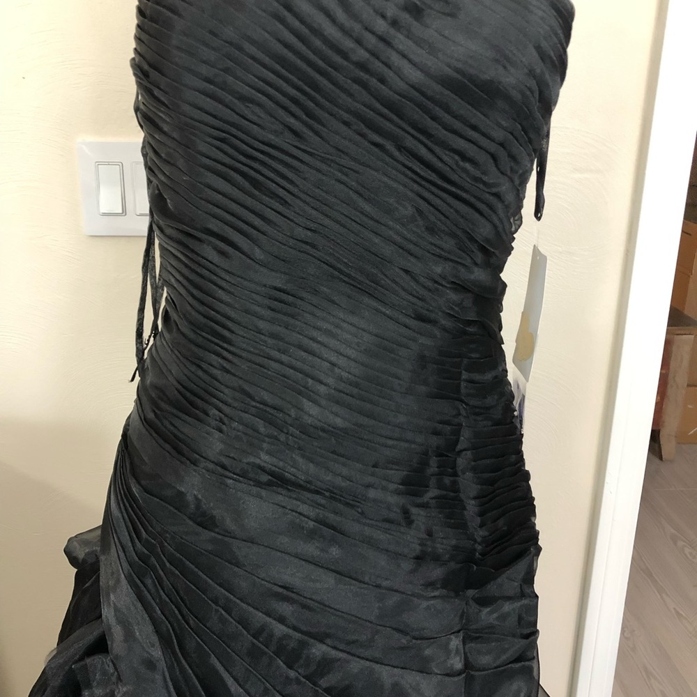 Black ruffled layers with train - Picture 8 of 14